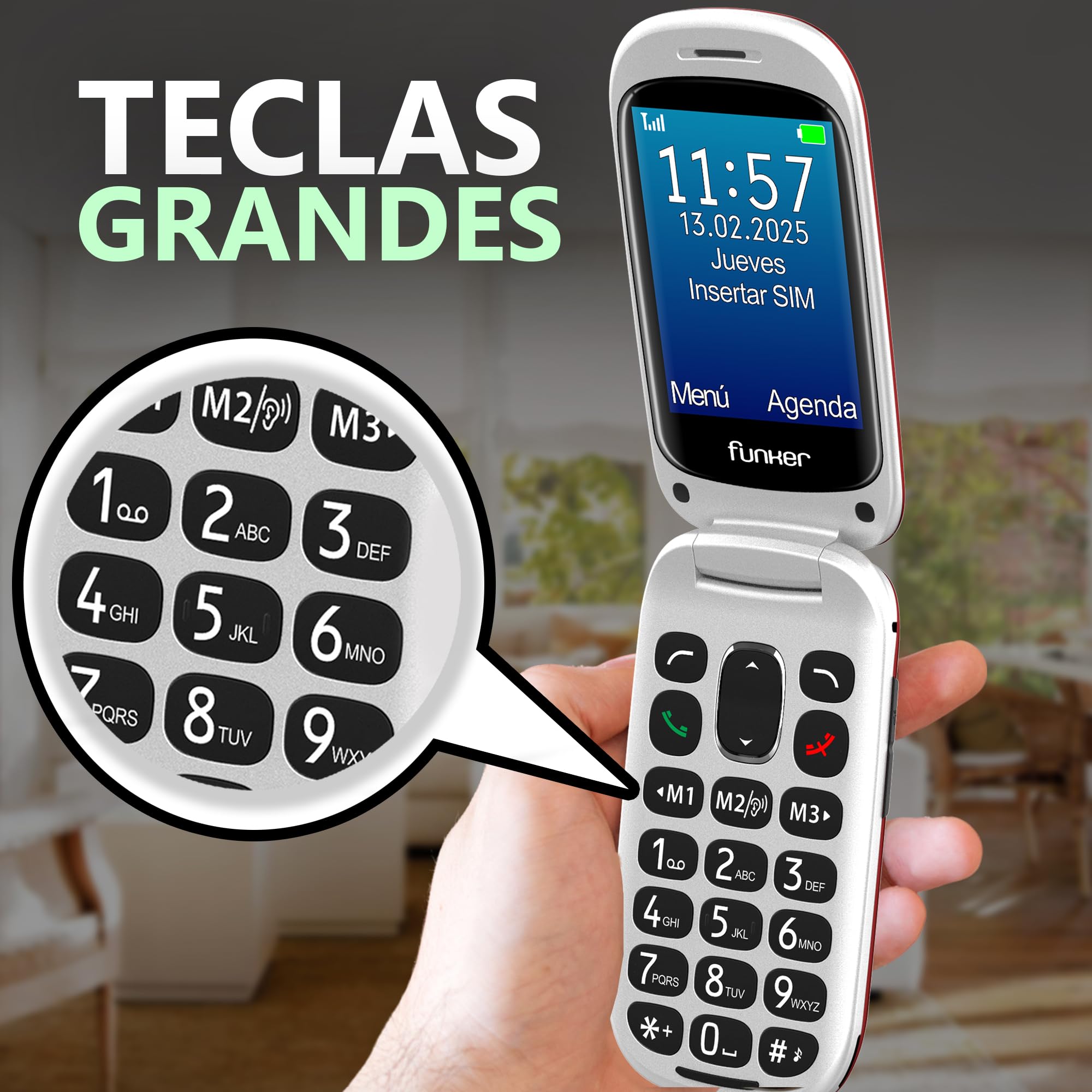 Funker Max Line E300 Max Tastenhandy mit Notruftaste 4G