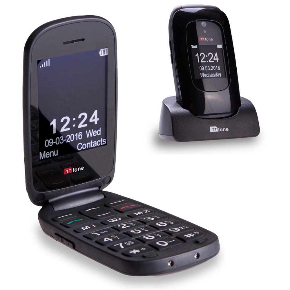 TTfone Lunar TT750 Klapphandy schwarz große Tasten