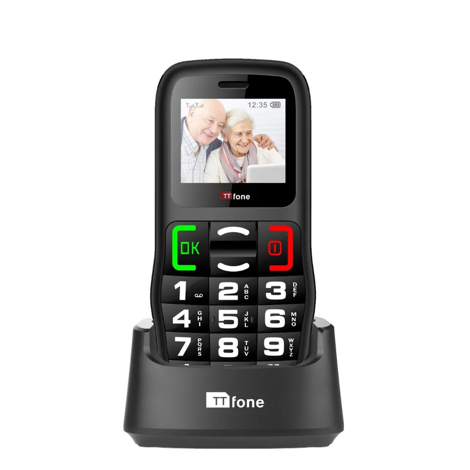 TTfone TT220 Tastenhandy mit Ladestation O2 SIM große Tasten