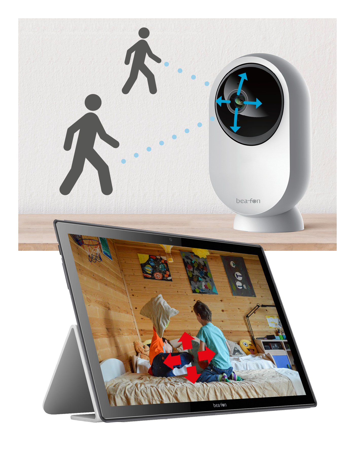 Bea-fon TRACER 2T Überwachungskamera 360 Grad WLAN