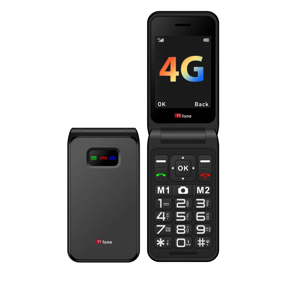TTfone TT760 Klapphandy schwarz mit Notruftaste USB-C