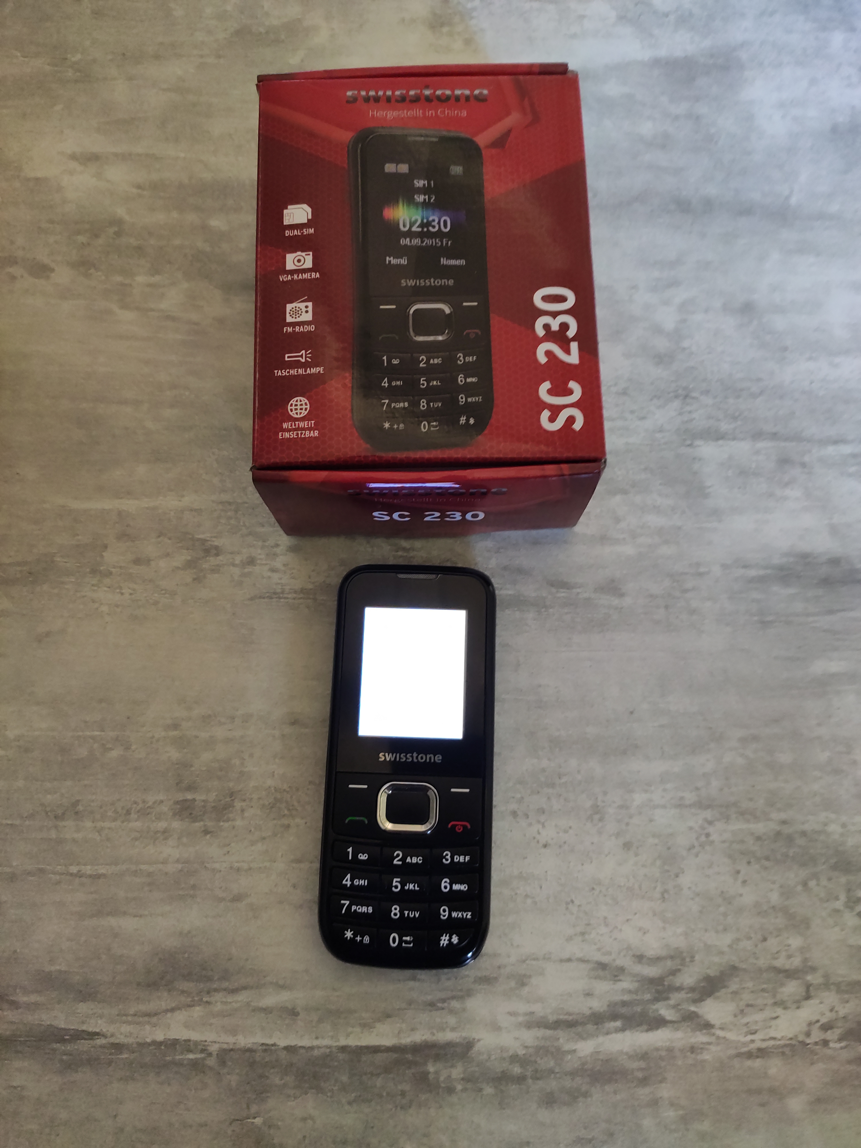 Swisstone SC 230 Dual-SIM Handy schwarz mit Farbdisplay
