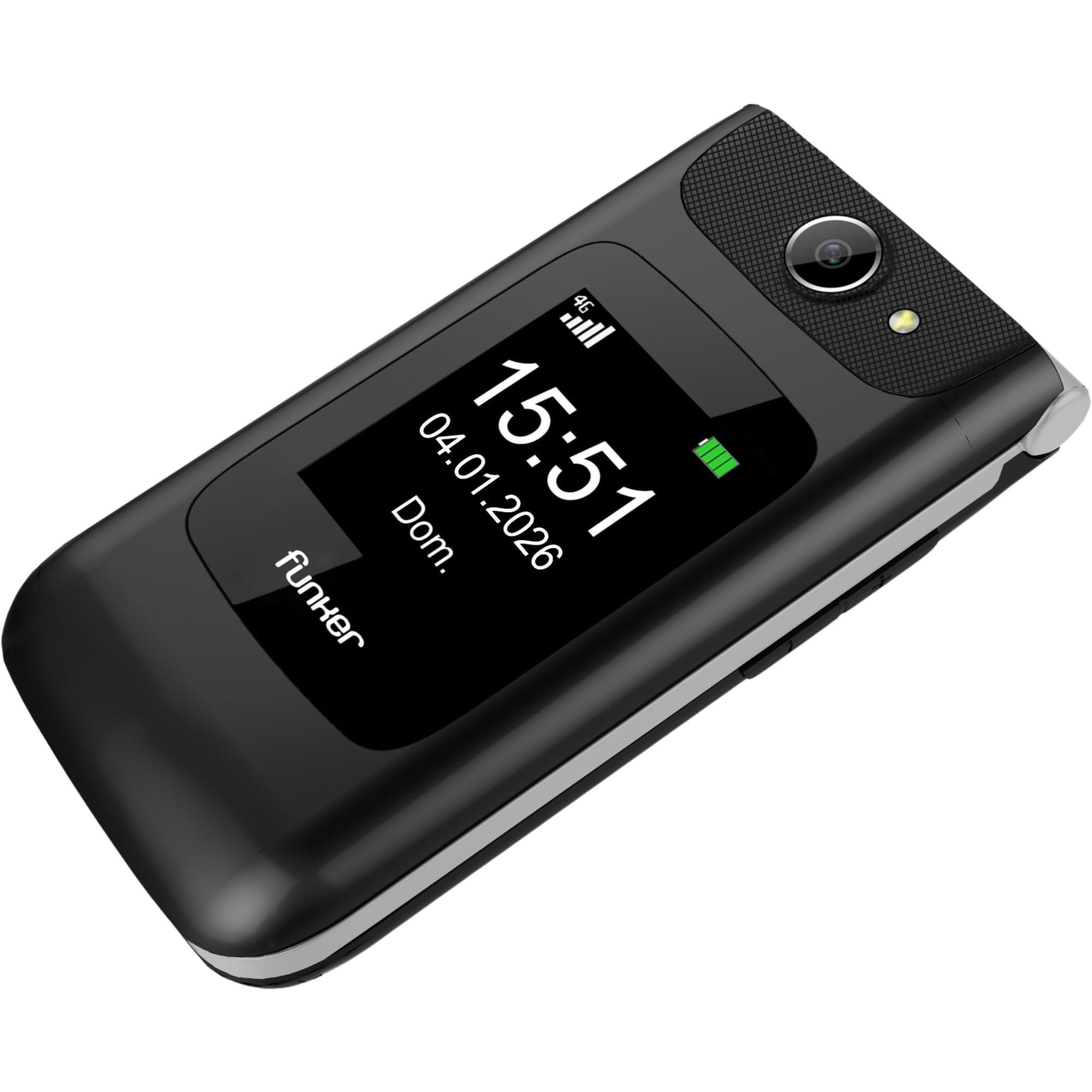 Funker Comfort C250 Klapphandy 4G Schwarz mit Ladestation