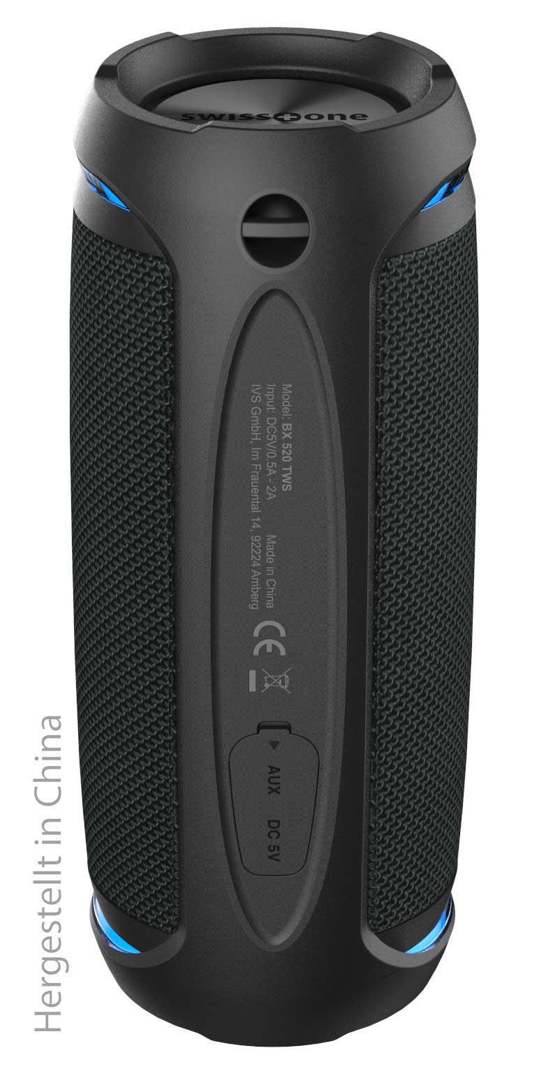 Swisstone BX 520 Bluetooth Lautsprecher IPX6 dark grey