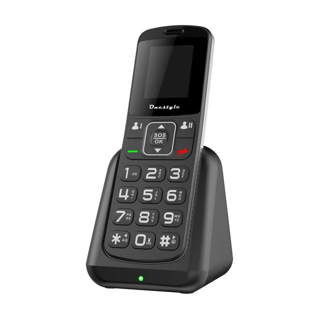 Onestyle GSM Silver II Tastenhandy große Tasten Schwarz mit Ladestation