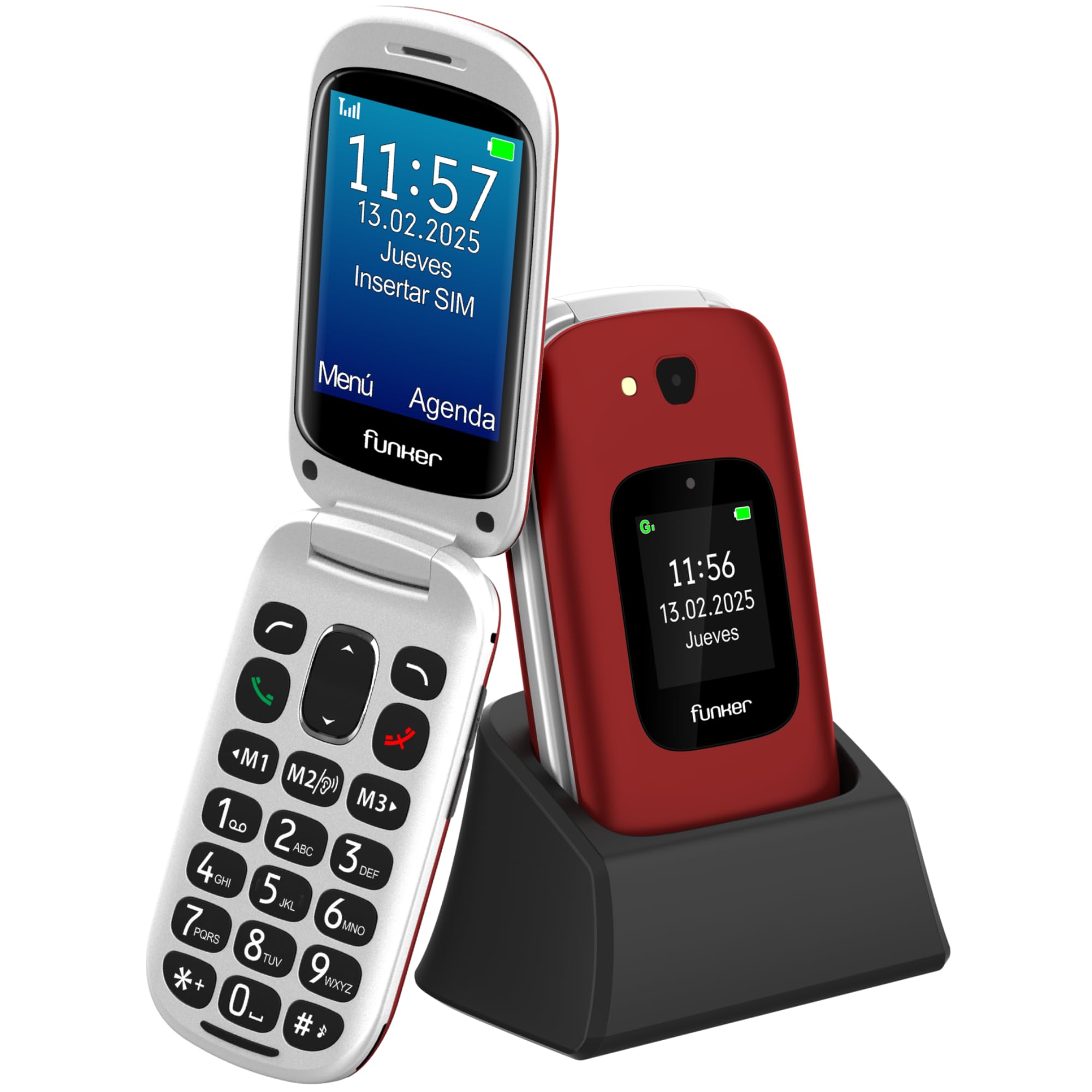 Funker Max Line E350 Max Klapphandy rot mit Notruftaste 4G