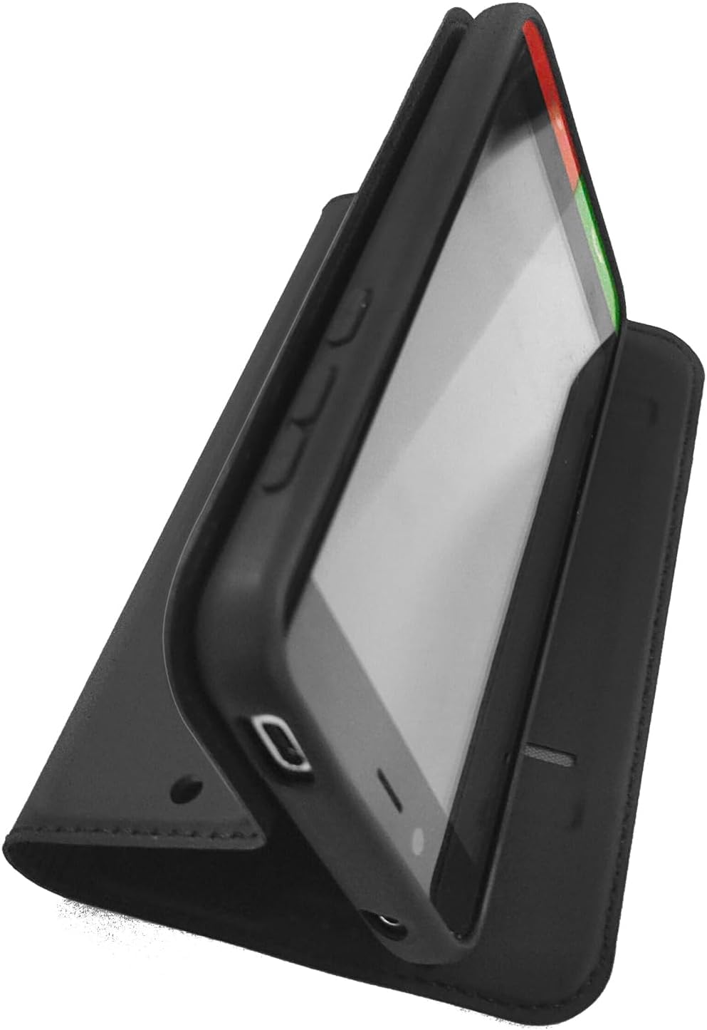 Artfone Smart_500 Handyhülle Klapphülle Schwarz Leder