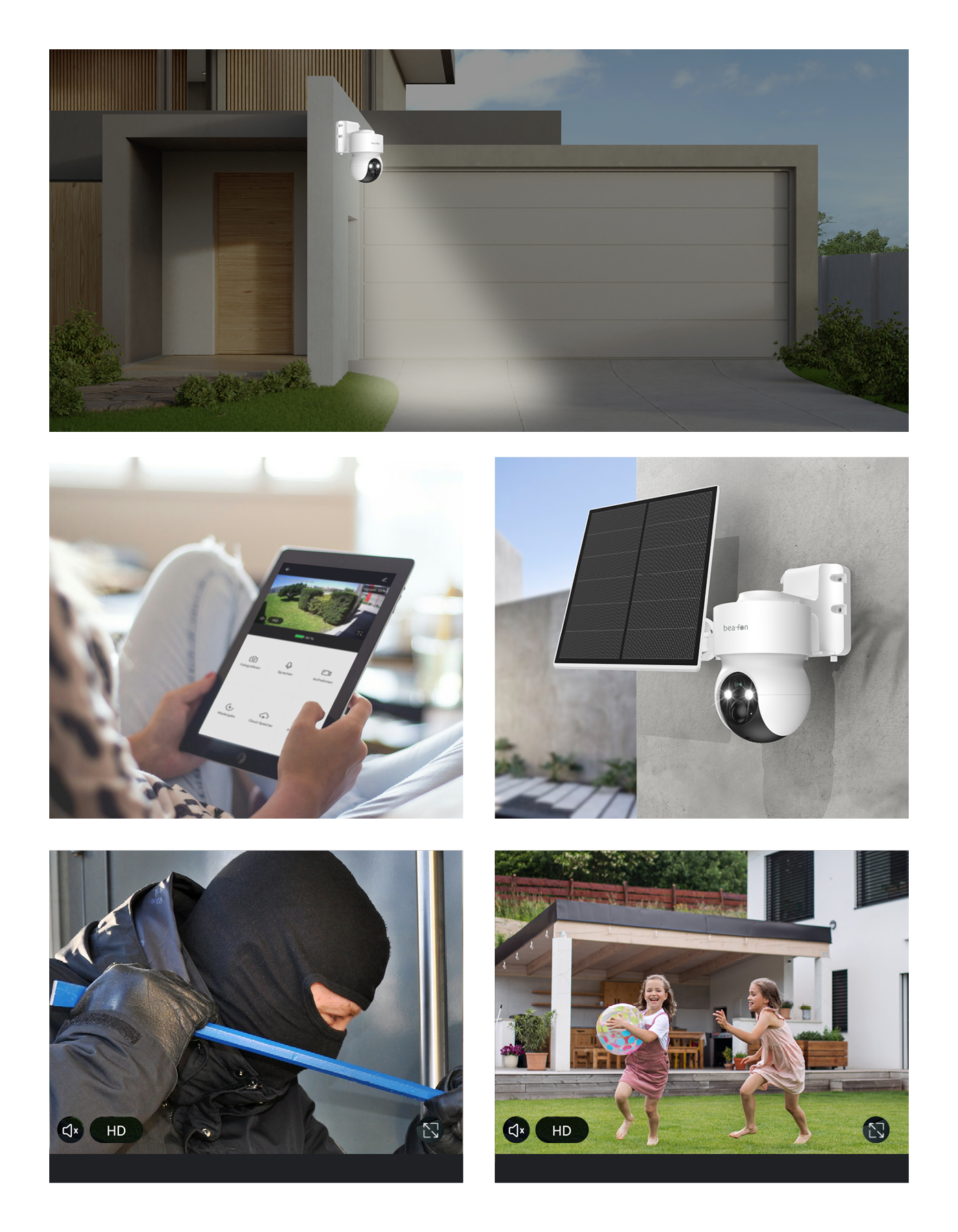 Bea-fon Smarthome SAFER 3S Pro Überwachungskamera Akku WLAN