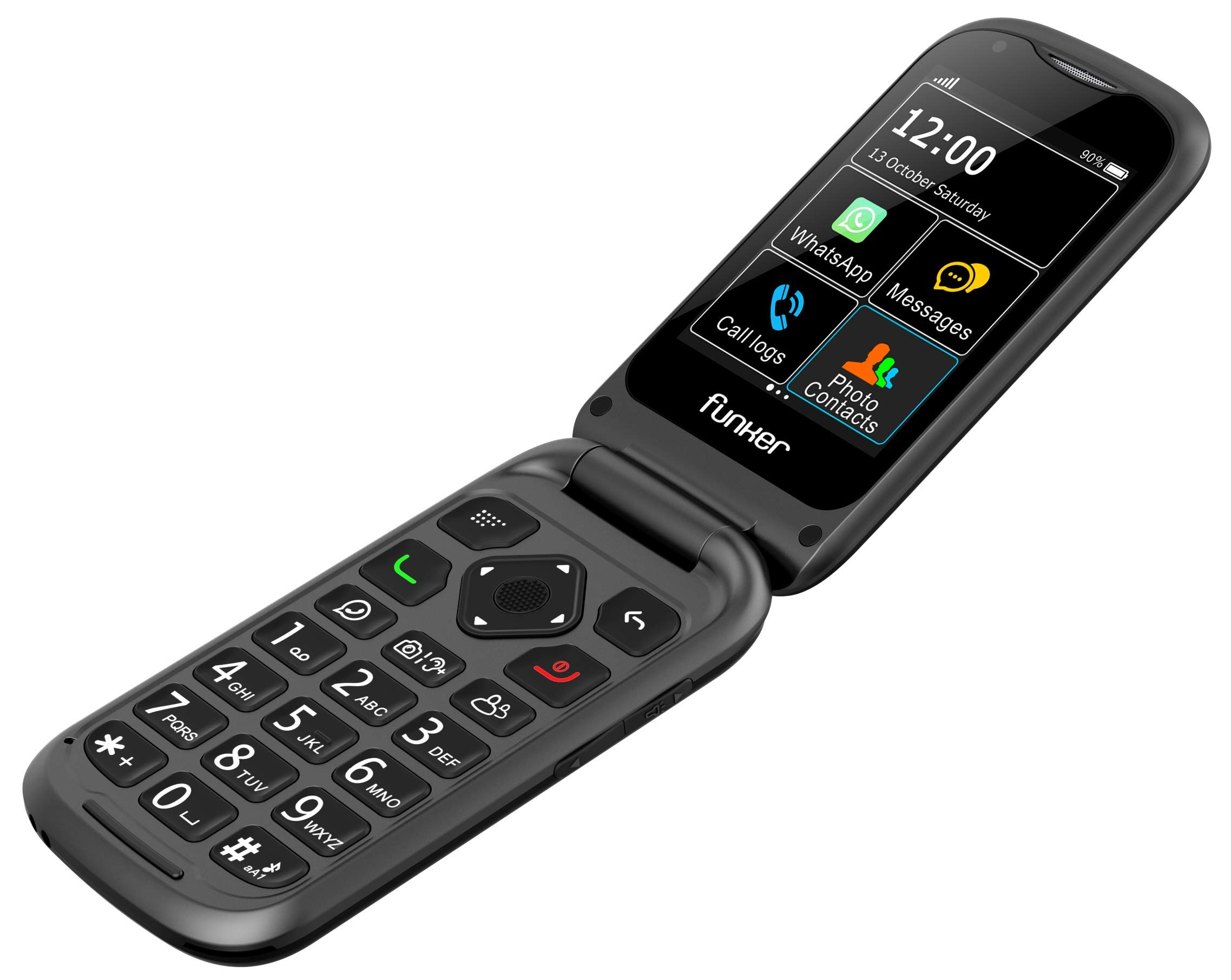 Funker Max E450 MAX Pro Klapphandy 4G WhatsApp Notruftaste
