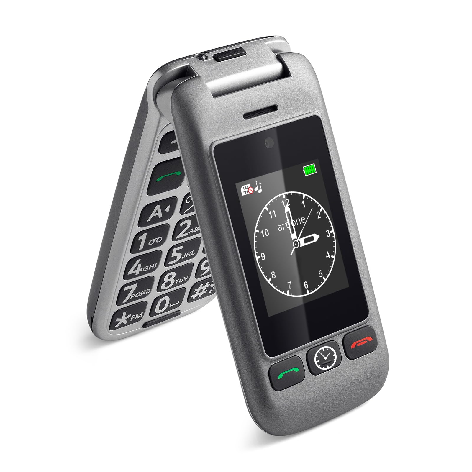 Artfone Senior G6 Klapphandy 4G grau Ladestation Notruftaste