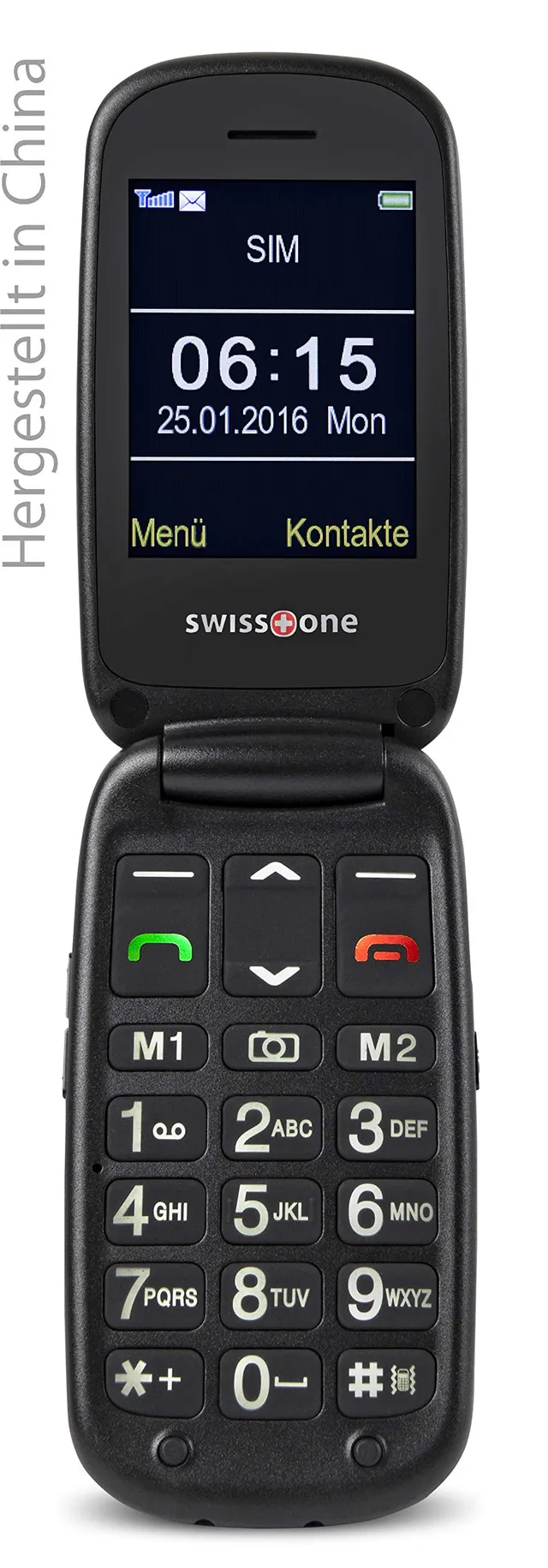 Swisstone BBM 615 Klapphandy schwarz mit Ladestation