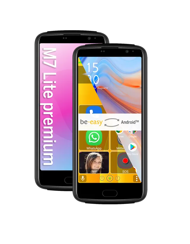 Bea-fon Smartphone M7 Lite premium Seniorenhandy mit Notruftaste
