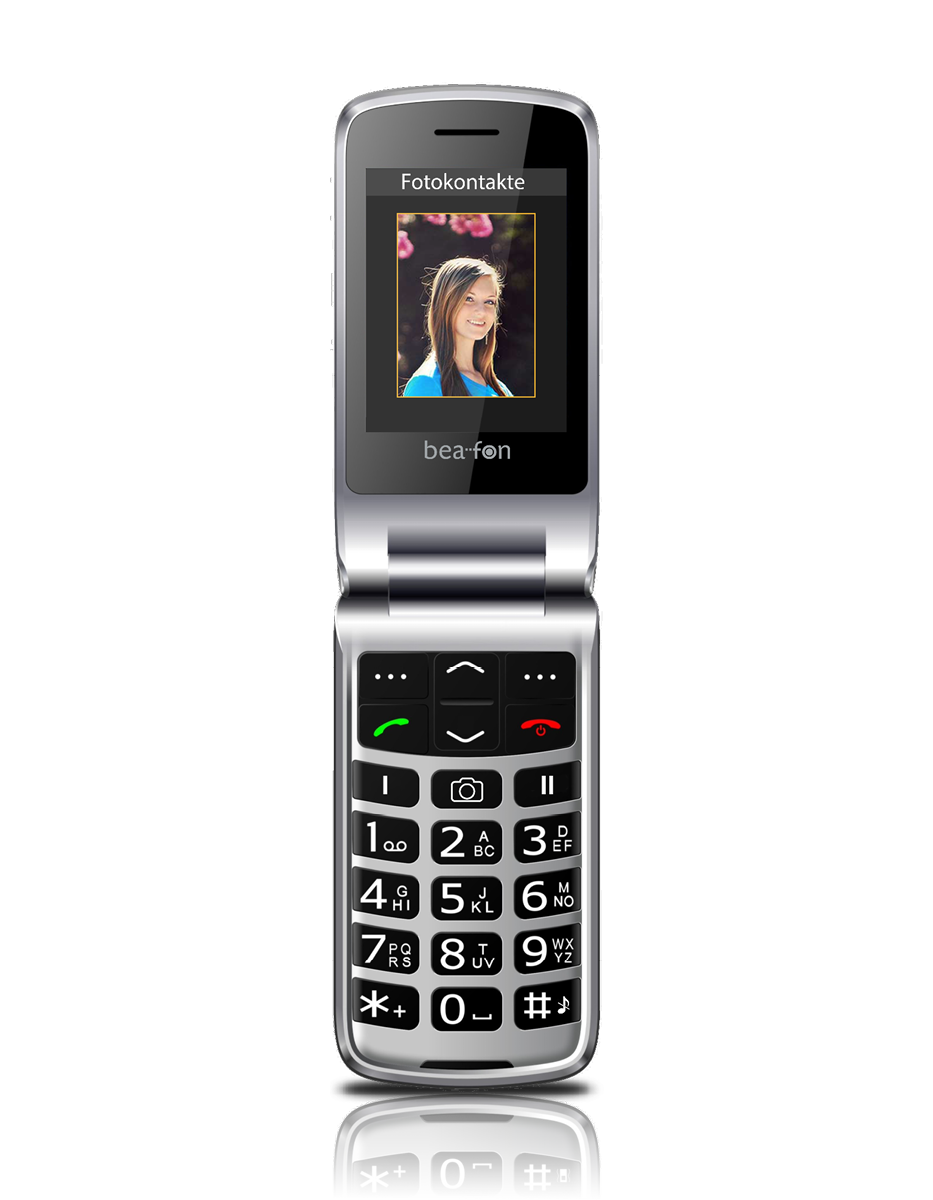Bea-fon Silver Line SL595plus Klapphandy mit Ladestation