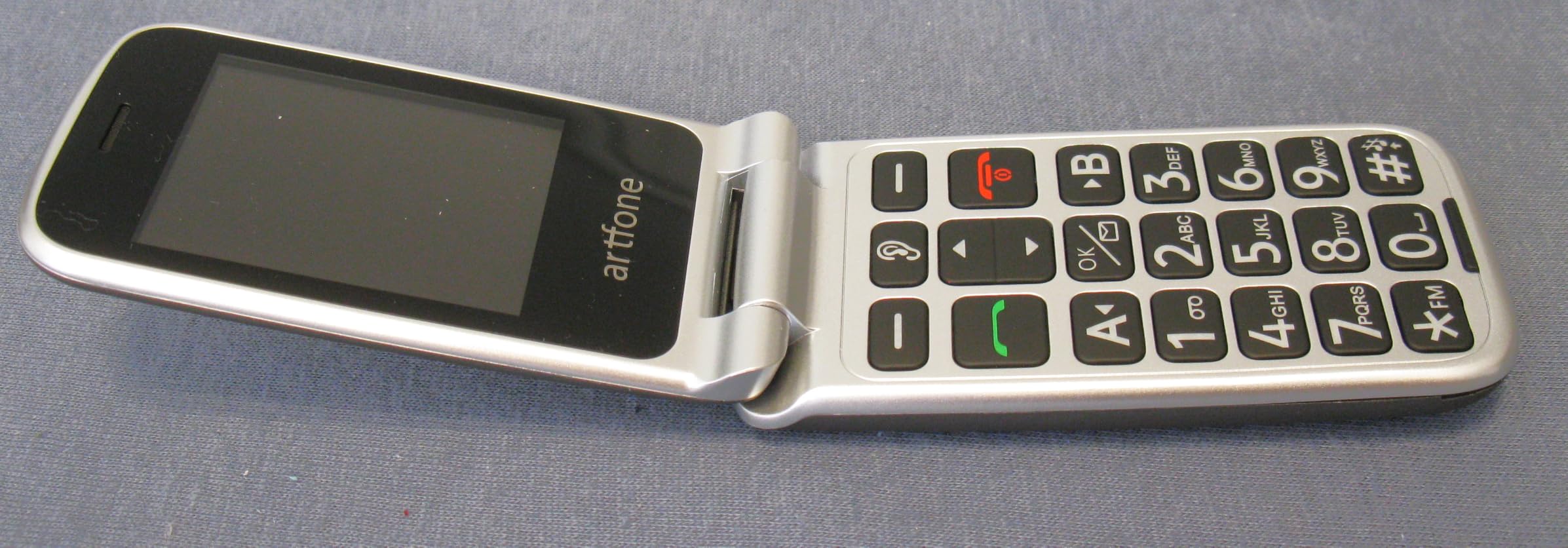 Artfone G6 Klapphandy große Tasten 4G Notruftaste Ladestation Grau