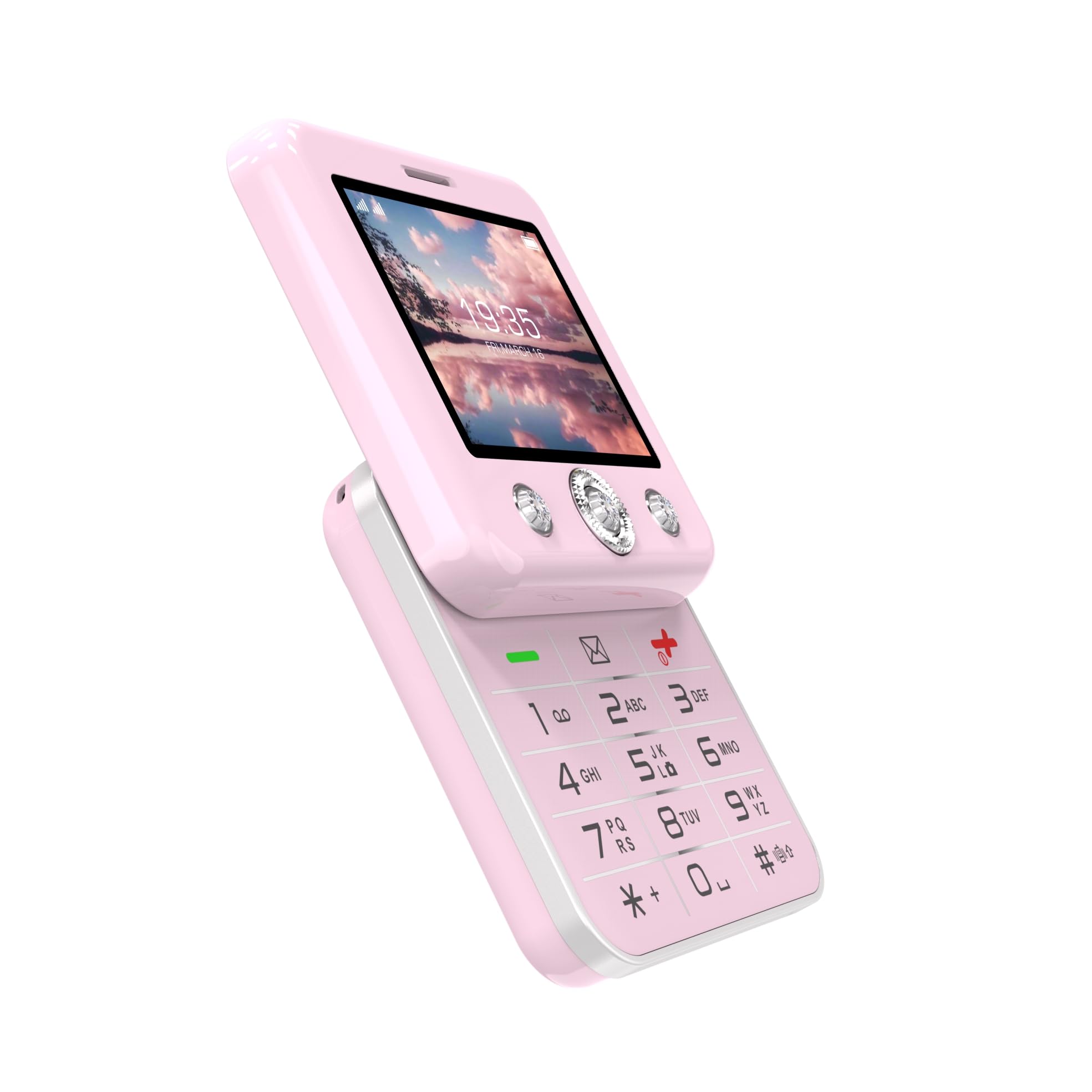 Onestyle GSM Diamond Tastenhandy weiß mit Notruftaste 4G
