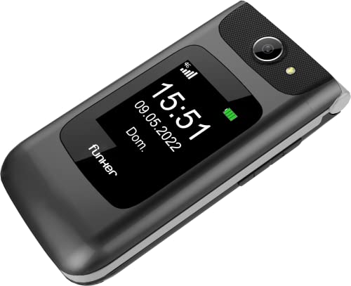 Funker C250 Comfort 4G Klapphandy mit Ladestation Notruftaste