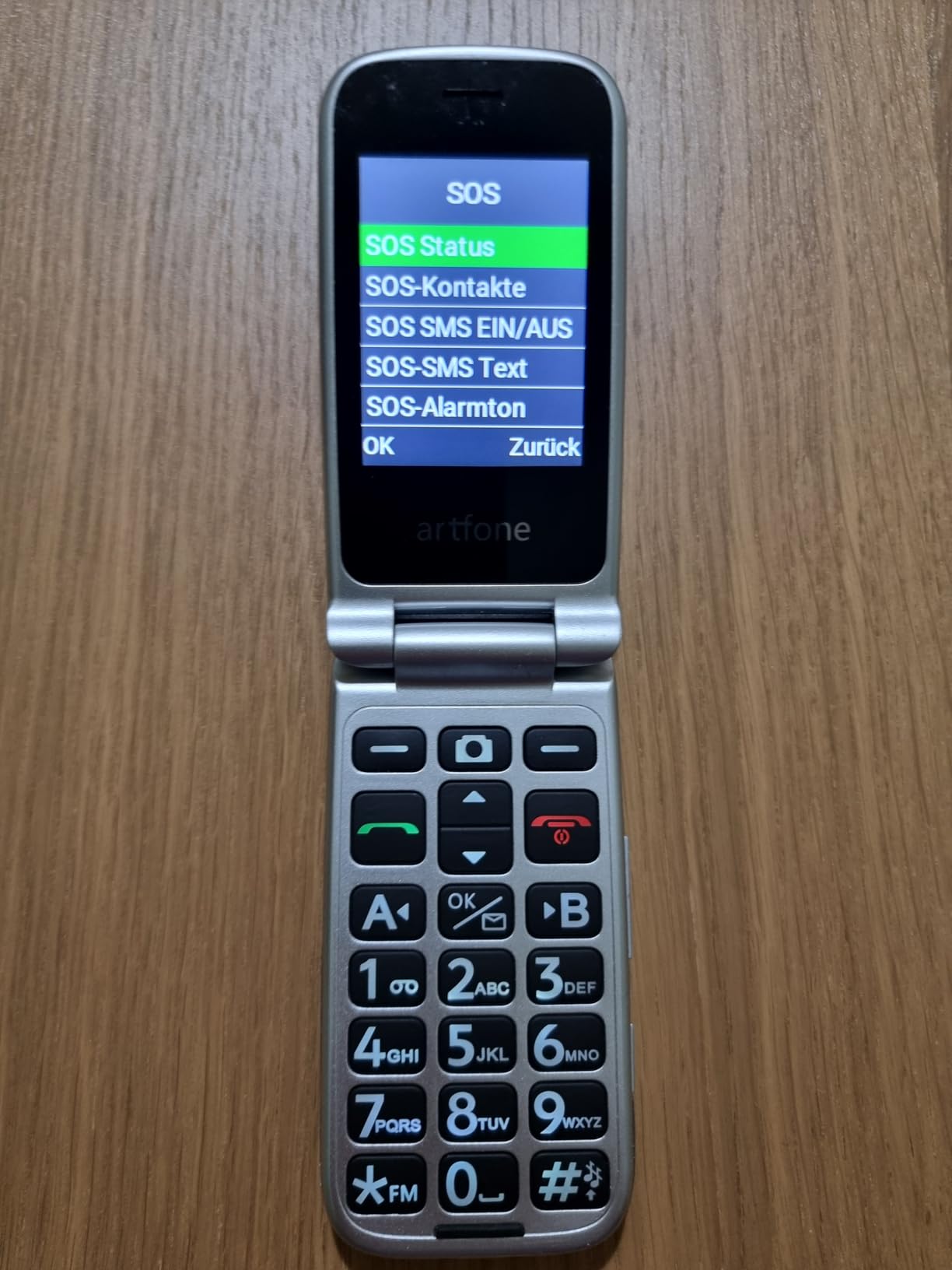 Artfone Senior G6 Klapphandy 4G grau Ladestation Notruftaste