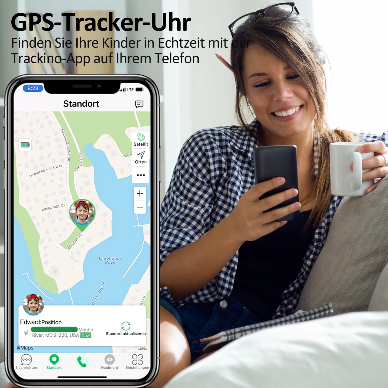 Easyfone Trackino KW2 Kinder Smartwatch 4G GPS SOS
