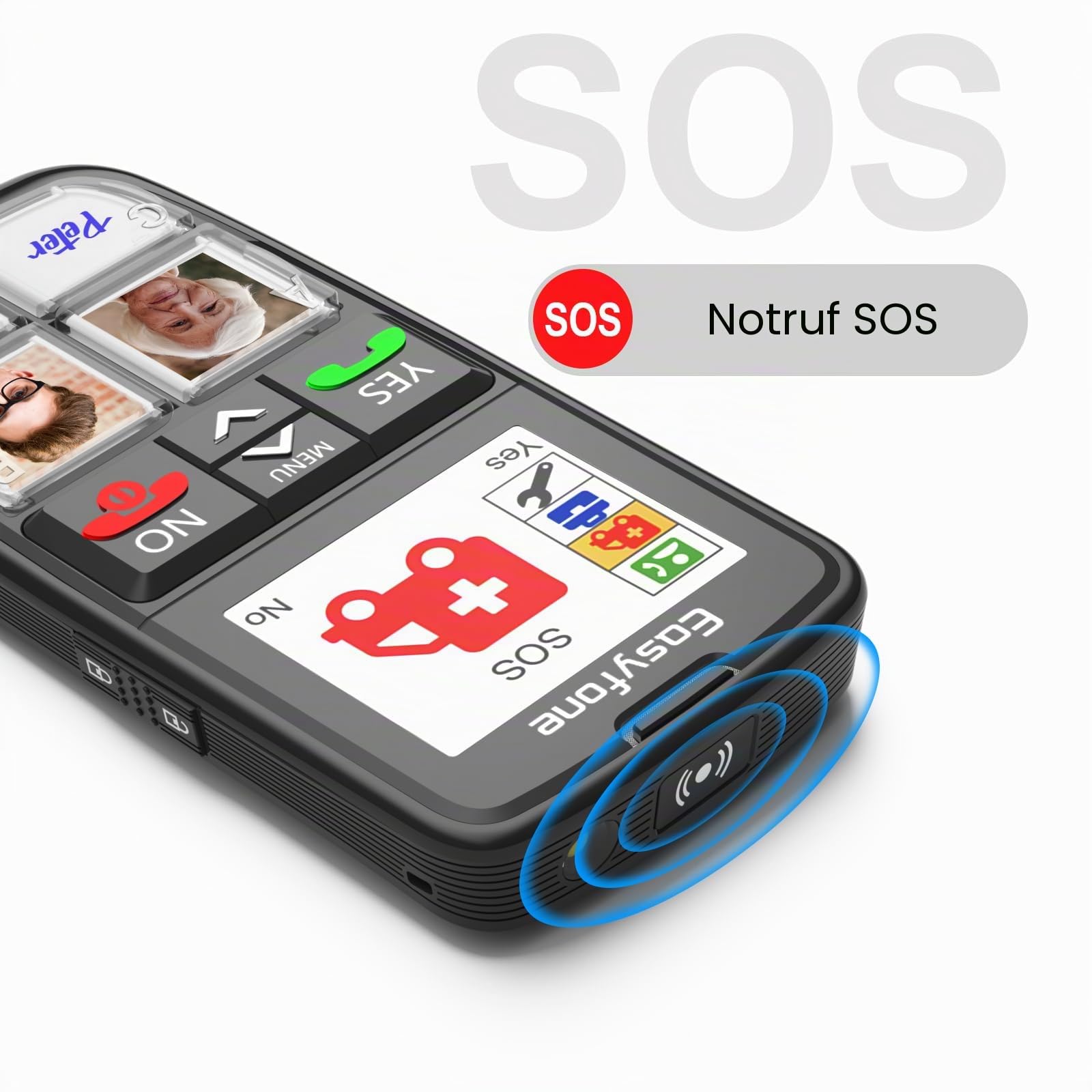 Easyfone T6 Seniorenhandy schwarz mit Bildtasten und 4G