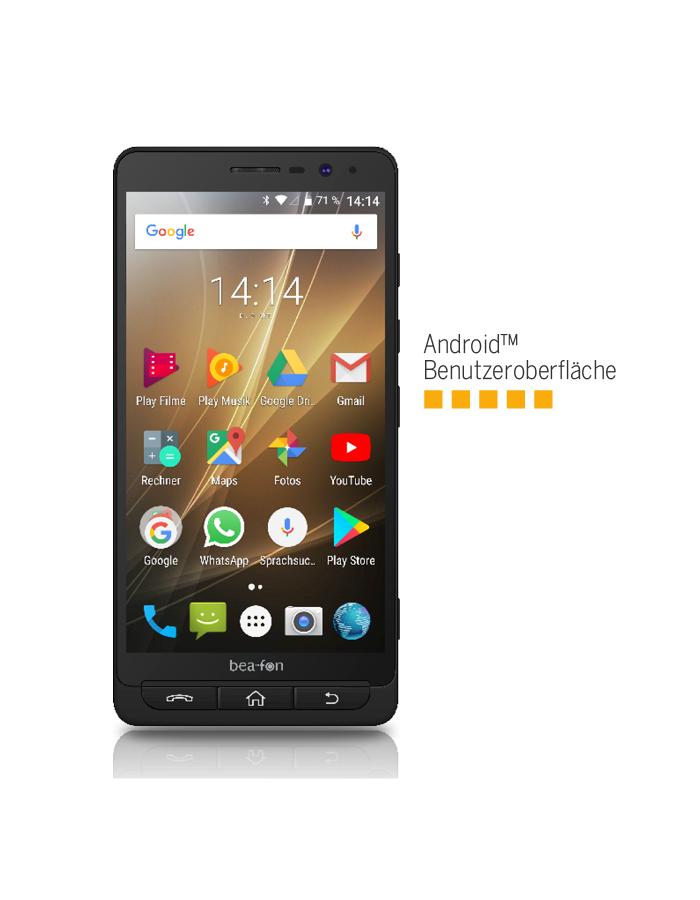 Bea-fon M5 Premium Senioren Smartphone 5,5 Zoll SOS