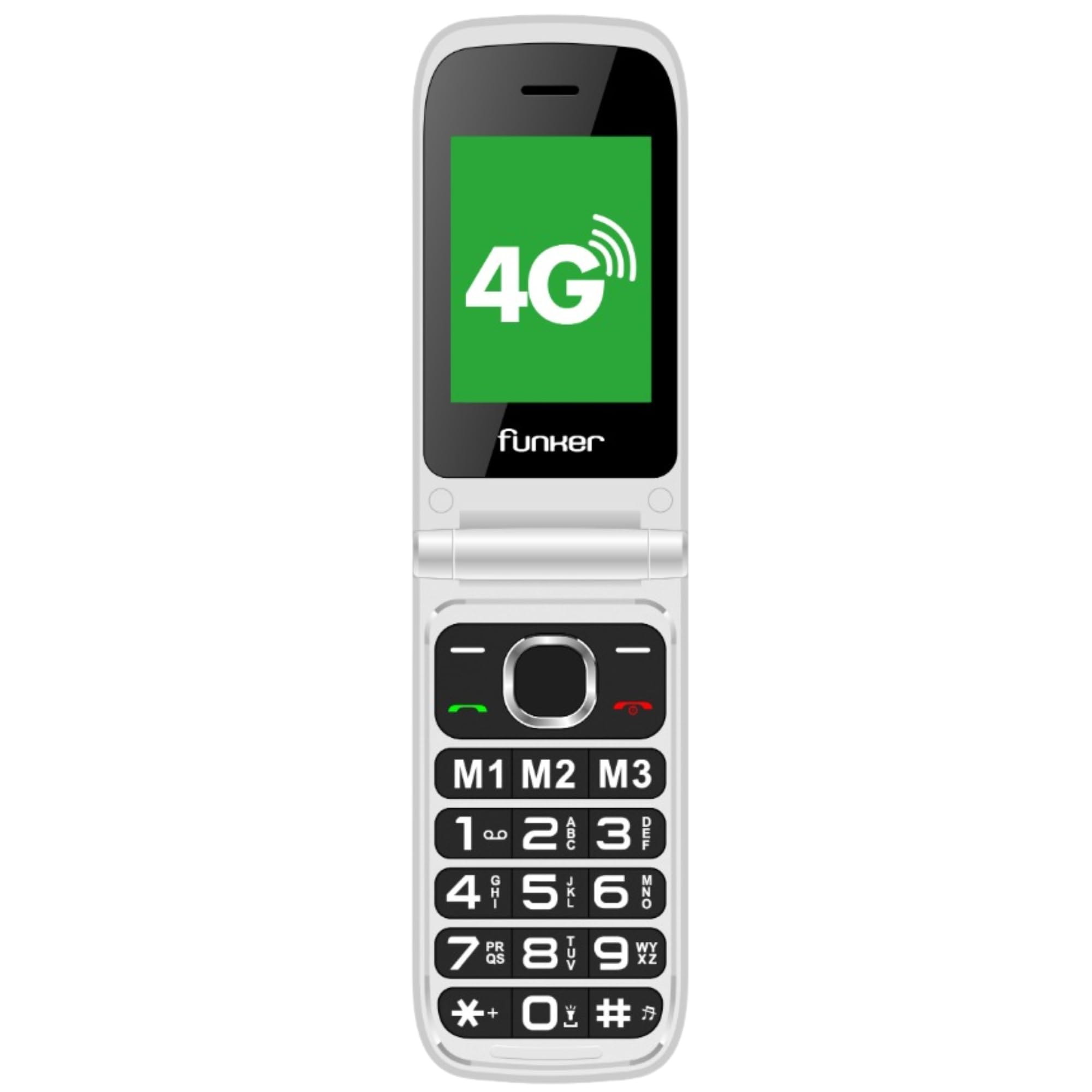 Funker Comfort C250 Klapphandy 4G Schwarz mit Ladestation