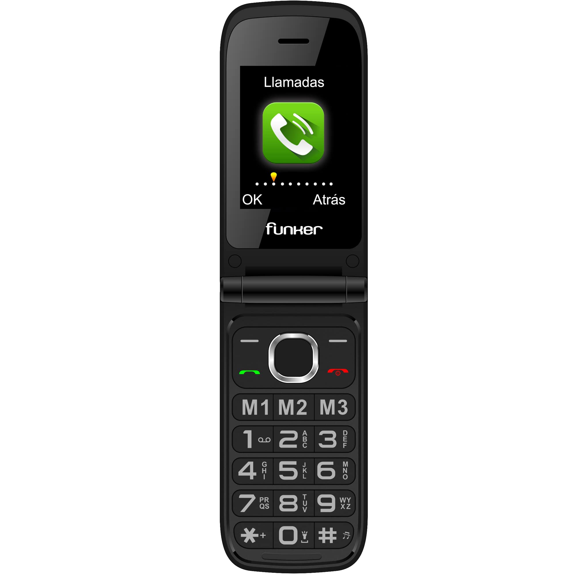 Funker C200 Comfort 4G Klapphandy Schwarz mit Notruftaste