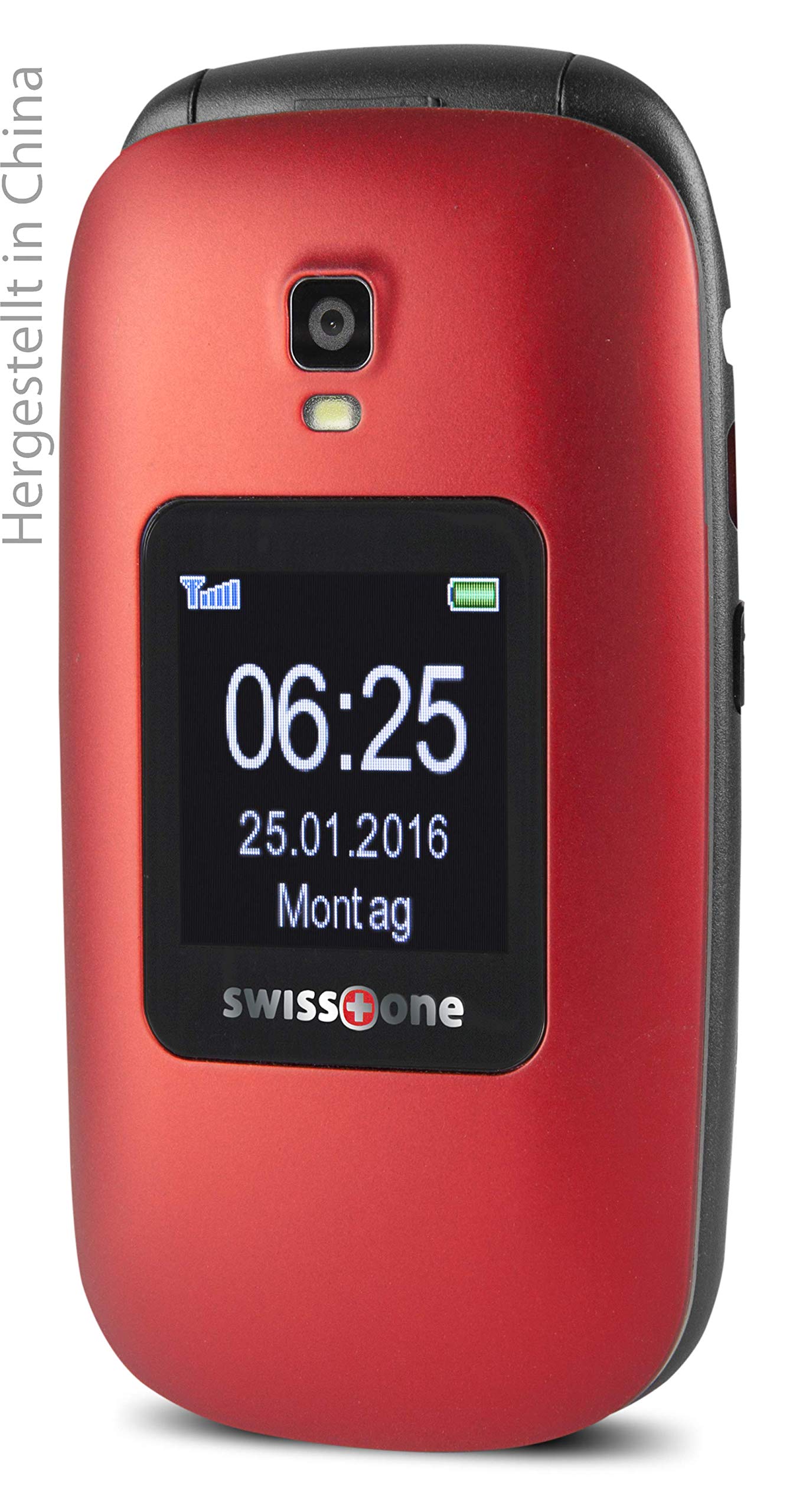 Swisstone BBM 625 Klapphandy Rot mit Ladestation Notruftaste