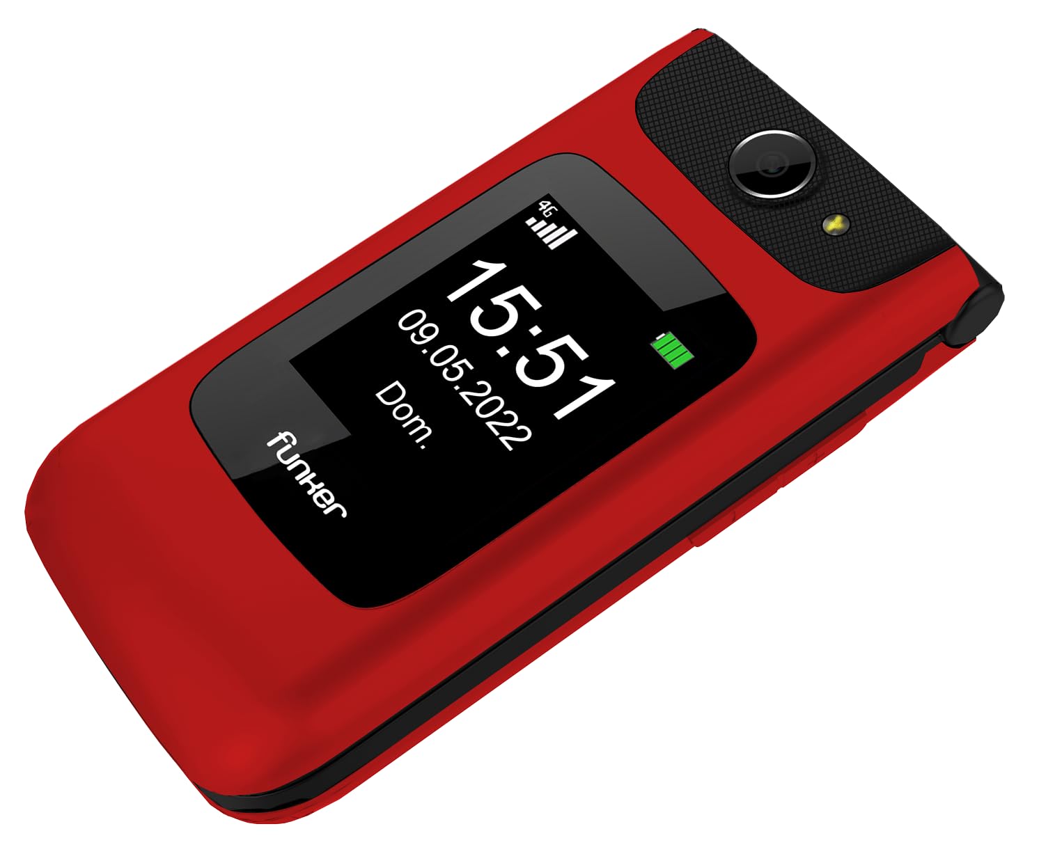 Funker C200 Comfort Klapphandy 4G rot Notruftaste