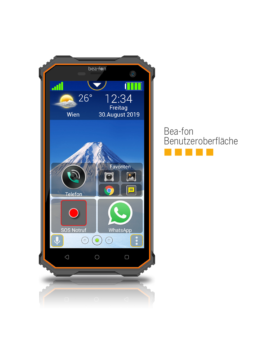 Bea-fon X5 premium Outdoor Smartphone IP68 SOS