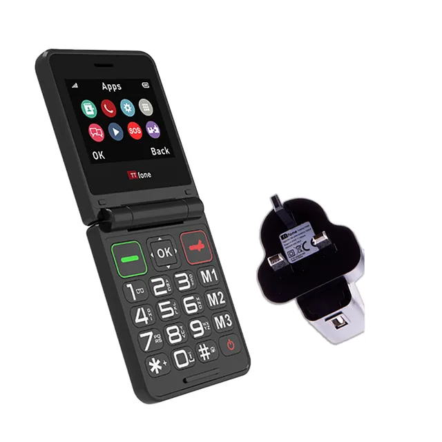 TTfone TT660 Klapphandy große Tasten Notruftaste mit Netzteil