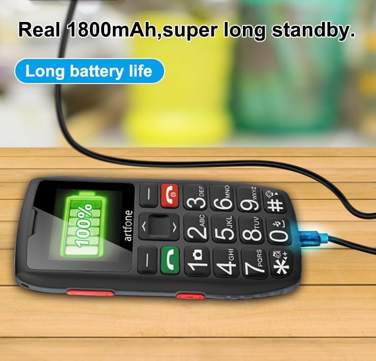 Artfone C1 Tastenhandy große Tasten SOS-Taste Dual SIM 1800mAh