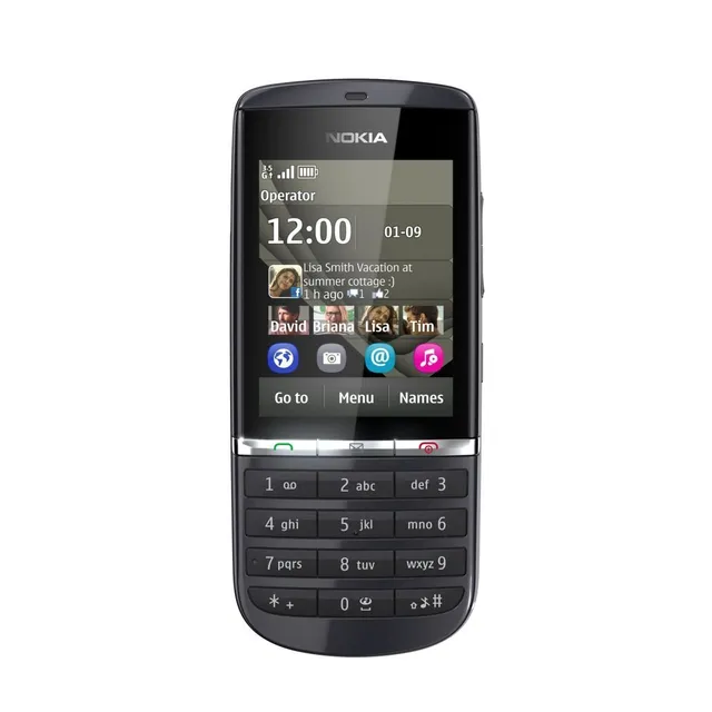 Nokia Asha 300 Handy Graphite mit Touchscreen 2,4 Zoll