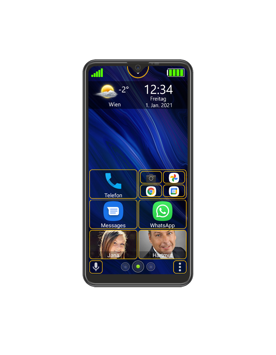 Bea-fon Smartphone M6s premium Senioren Smartphone 6,26 Zoll SOS