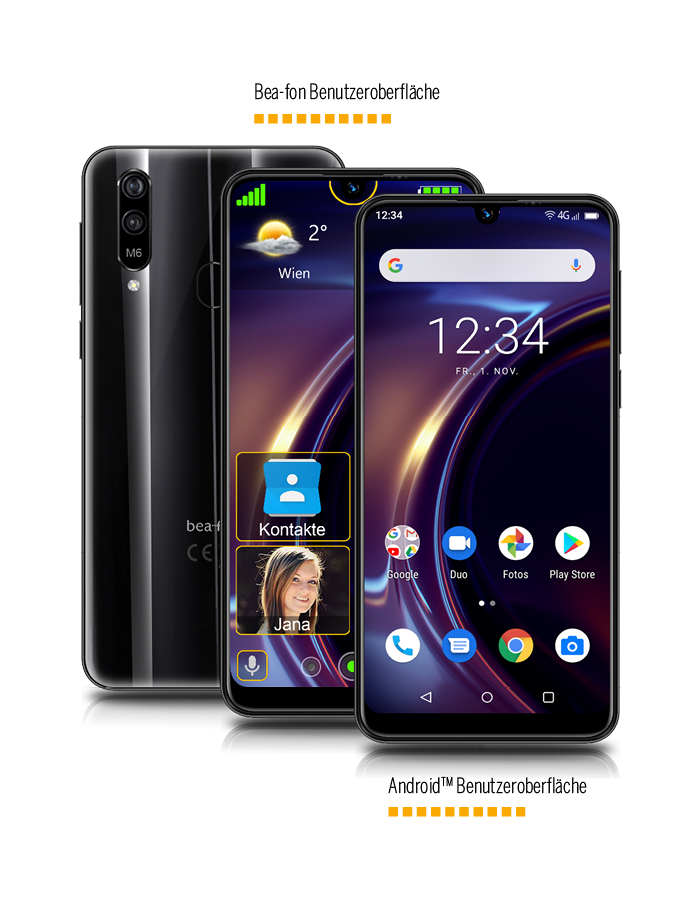 Bea-fon Smartphone M6 Premium Smartphone 6,26 Zoll SOS
