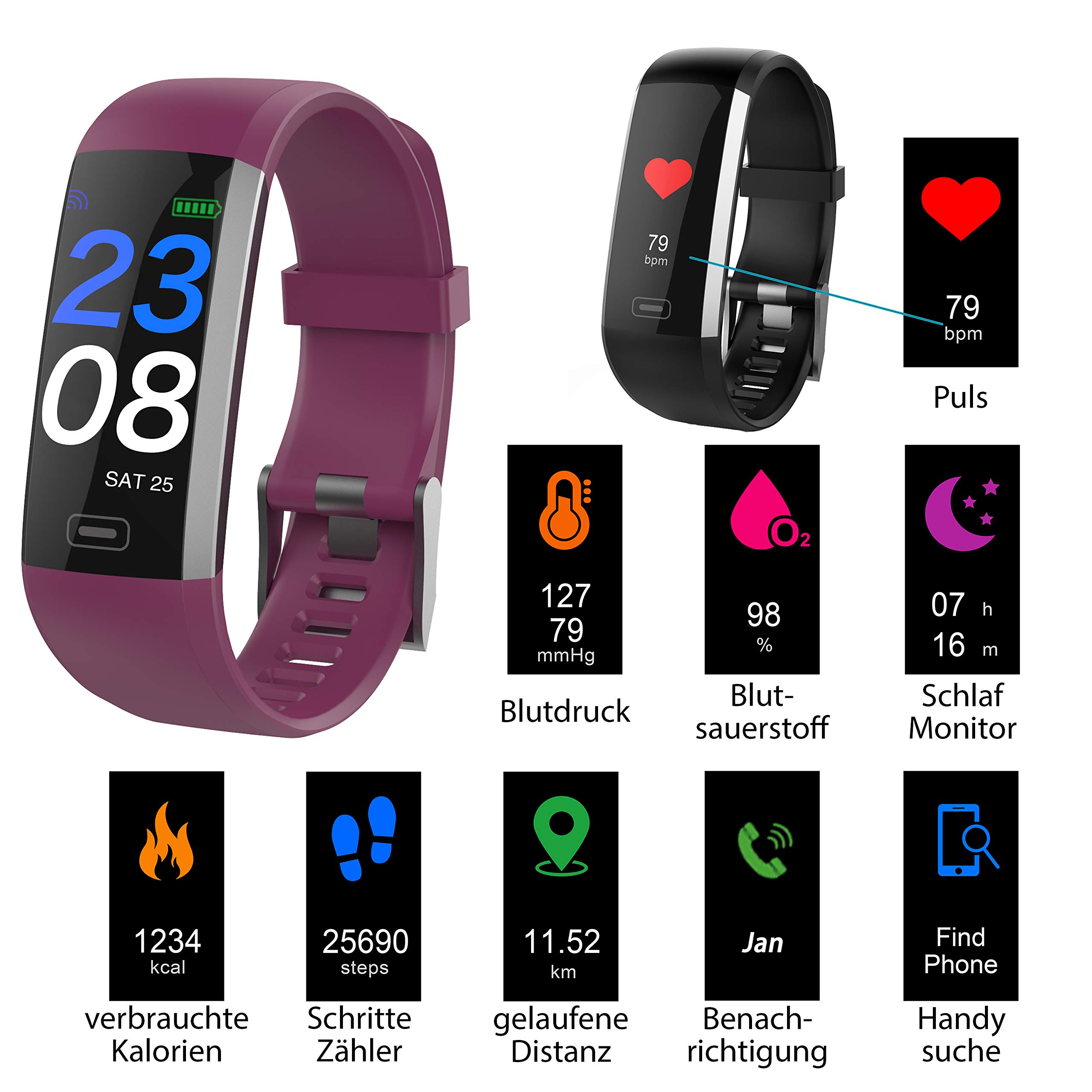 Swisstone SC Smartwatch Farbdisplay Touch IP67 mit Wechselarmband