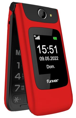 Funker C200 Comfort Klapphandy 4G rot Notruftaste