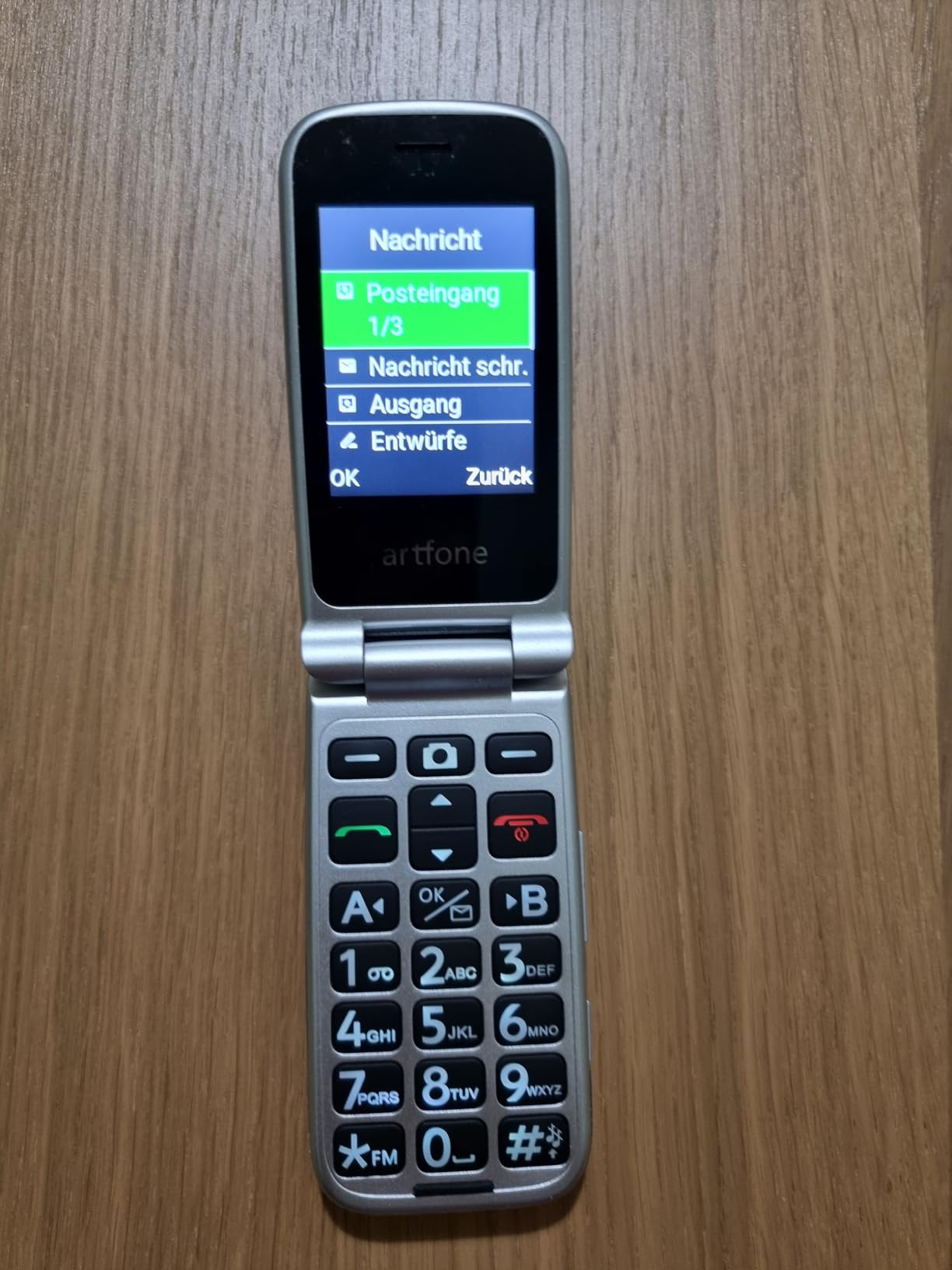 Artfone Senior G6 Klapphandy 4G grau Ladestation Notruftaste