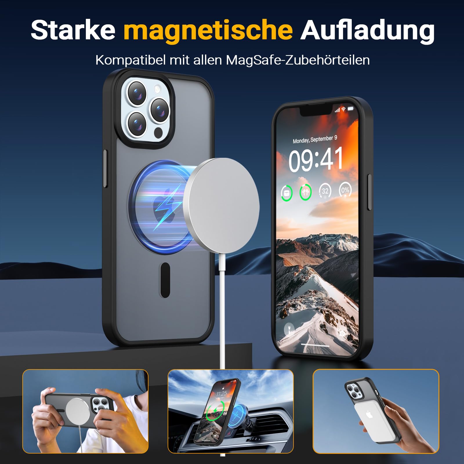 Onestyle iPhone 13 Pro Hülle schwarz MagSafe matt