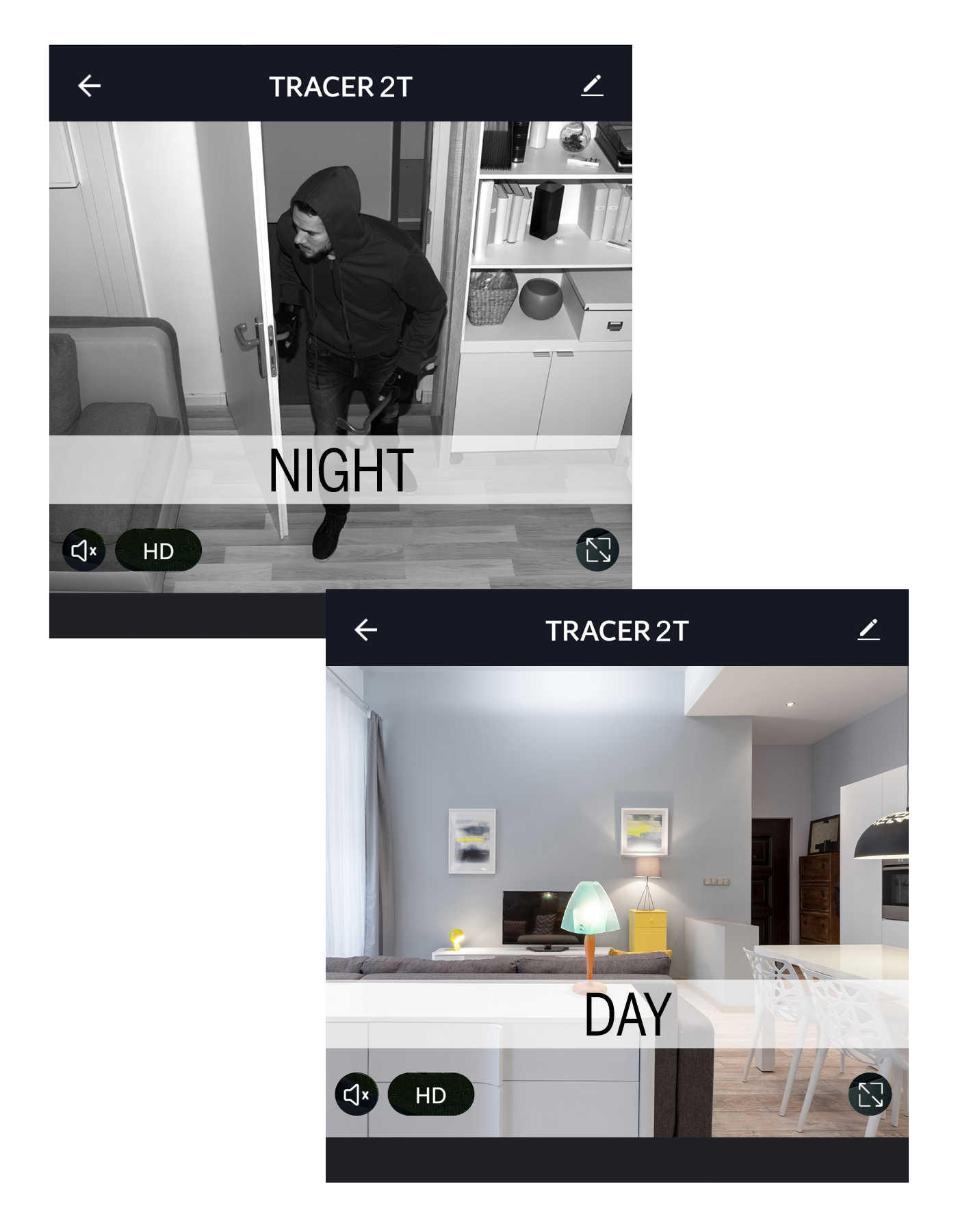 Bea-fon TRACER 2T Überwachungskamera 360 Grad WLAN